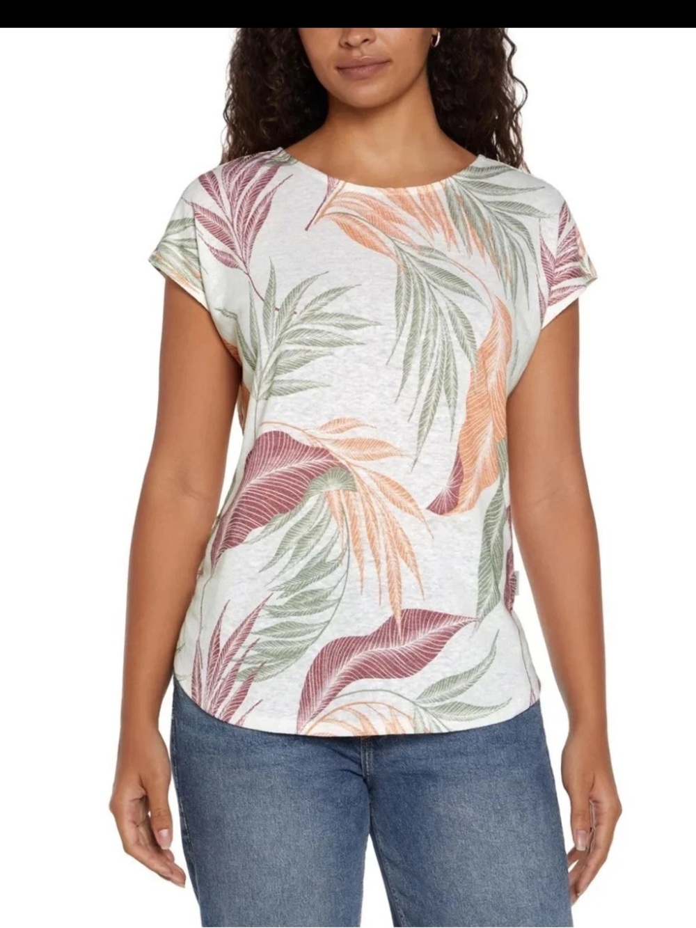 Orvis Women's Linen Blend Short Sleeve Top S